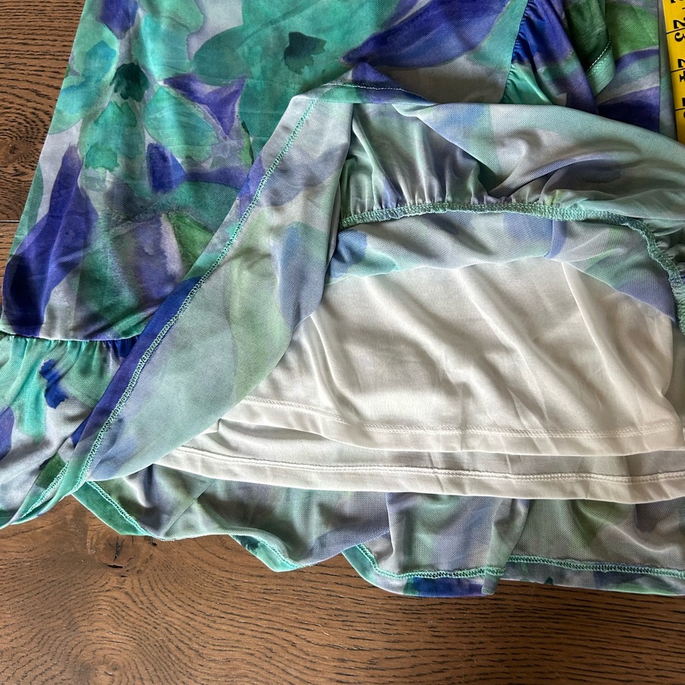 NWT! Sunny Leigh Woman’s Green & Blue Floral Print Dress Size Large - Picture 12 of 14